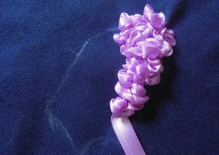Broderie benzi liliac - o clasă de master cu pas cu pas fotografii pentru incepatori