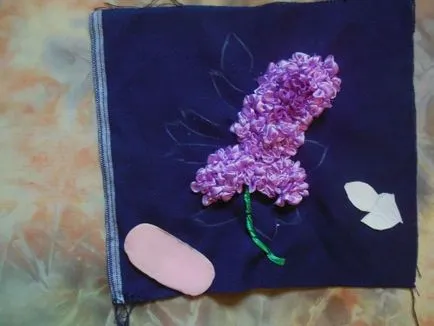 Broderie benzi liliac - o clasă de master cu pas cu pas fotografii pentru incepatori