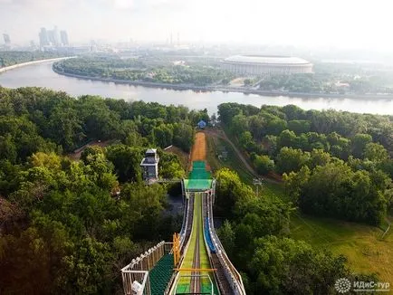 Sparrow Hills din Moscova, fotografii ale puntea de observație, unde dealurile Sparrow
