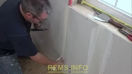 Sigilii cusături gips-carton (tencuiala de perete) cusături de gips-carton sunt sigilate