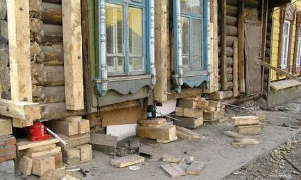 Înlocuirea jantelor inferioare de case din lemn, cu propriile lor mâini
