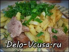 Cartofi prăjiți cu carne (cum să gătească cartofi prăjiți cu carne) cartofi prăjiți cu carne