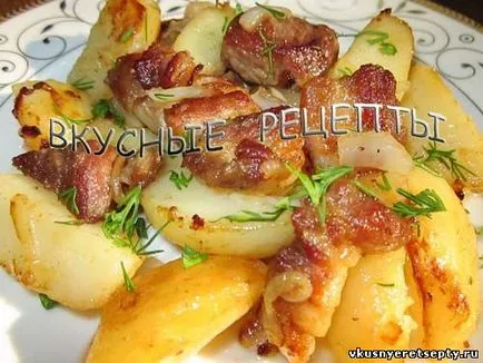 Cartofi prăjiți cu carne - reteta cu fotografie, retete delicioase