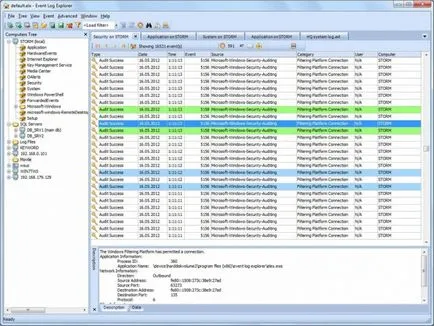Windows 7, jurnalul de evenimente