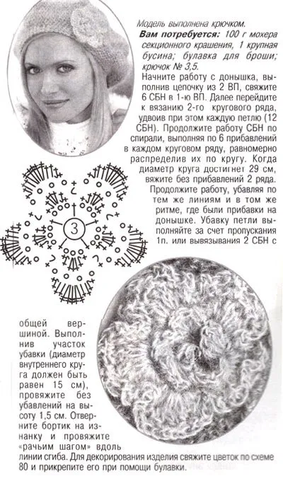 Croșetat ia diagramă și o descriere a exemplelor cu fotografii, video, ateliere