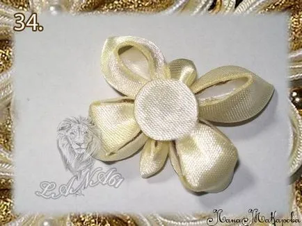 Butterfly de satin în casetele art kanzashi (panglici) Fluture de panglici de satin în kanzashi art