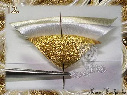 Butterfly de satin în casetele art kanzashi (panglici) Fluture de panglici de satin în kanzashi art
