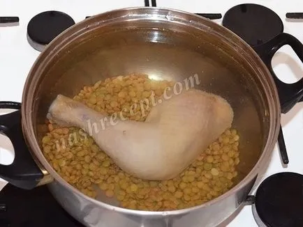 Supa de linte cu carne de pui
