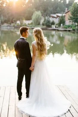 nunta clasic alb-negru Dmitry și Kristina
