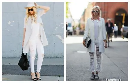 Ce să poarte cu tendință de blugi rupți de moda stradă, fotografii