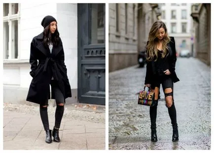 Ce să poarte cu tendință de blugi rupți de moda stradă, fotografii