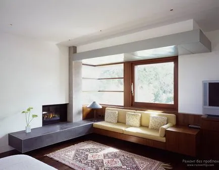 Designul modern al ferestrelor în camera de zi, o cameră cu două sau trei ferestre mari și mici (de proiectare fereastră în camera de zi) Designul modern de ferestre în camera de zi, o cameră cu două sau trei ferestre mari și mici