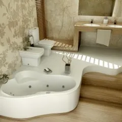 baie de design, cu fotografie baie de colț (colț) baie de design, cu fotografie baie de colț