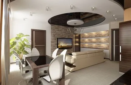 Proiectare living-sala de mese de 120 de fotografii