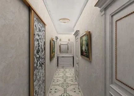 Proiectarea unui coridor îngust - tapet, tavan, mobilier