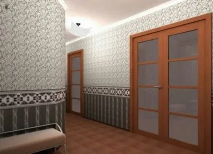 Proiectarea unui coridor îngust - tapet, tavan, mobilier