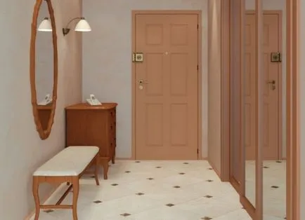 Proiectarea unui coridor îngust - tapet, tavan, mobilier