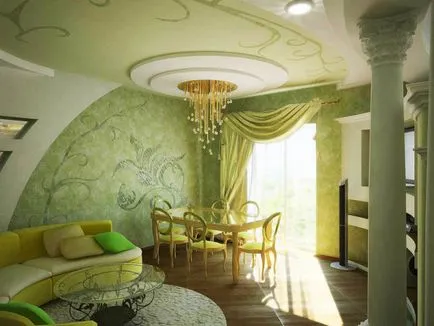 design și living-sufragerie interior camera - combinația de zonare, mobilier