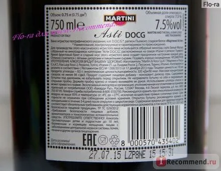 Vin spumant Martini Asti - «Asti Martini - șampanie mea preferată! O trecere în revistă detaliată a acesteia (aceasta) Vin spumant Martini Asti - «Asti Martini - șampanie mea preferată! O trecere în revistă detaliată a acestui