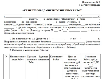 Cum să atragă în mod corect o listă de lucrări efectuate sau de servicii (lucrări) Cum să atragă în mod corect o listă de lucrări efectuate sau a serviciilor prestate