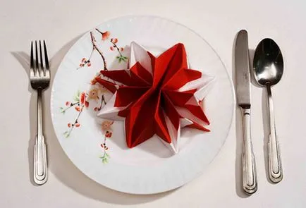 Cum frumos pliat servetele pe o masă diagrame festive și descrieri