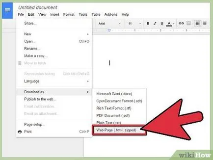 Cum de a converti un document Word html