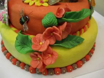 Cum frumos decora un tort de fructe la domiciliu, crema de mastic