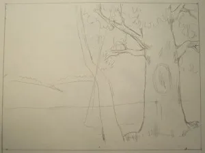 Cum de a desena o toamnă de aur, trage treptat în creion, copilul meu