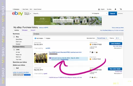 Cum de a urmări parcela cu eBay