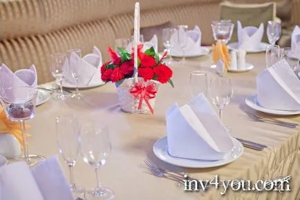 Buchete de nuntă de flori - decor de masă buchete