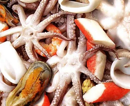 Cum de a găti mix de fructe de mare congelate - cele mai bune rețete (un cocktail) Cum de a găti mix de fructe de mare congelate - cele mai bune rețete