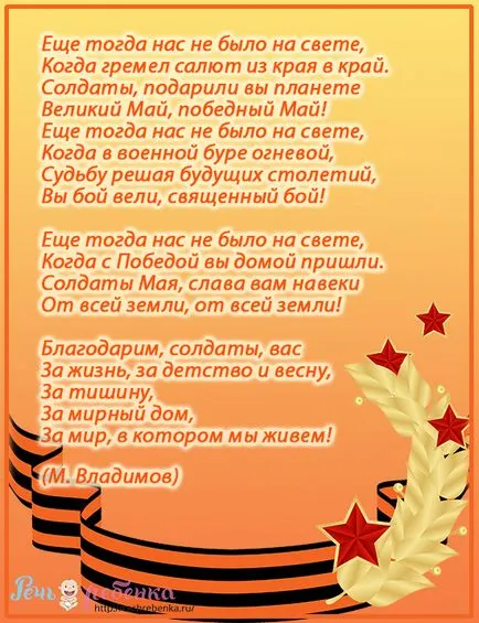 Cum să-i spuneți copiilor despre Marele Război pentru Apărarea Patriei, discursul copilului (ceea ce spun copiii + Marele Război Patriotic) Cum să-i spuneți copiilor despre Marele Război Patriotic, discursul copilului