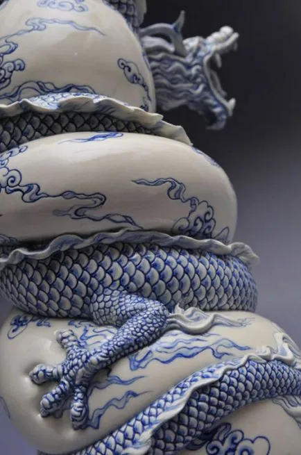 Ca născut dragoni porțelan sculptor Masterclass Johnson Tsang