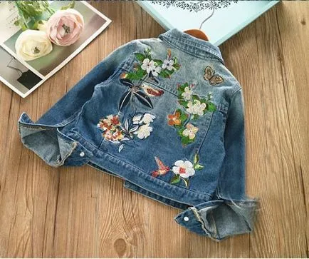 Cum de a face o broderie la modă pe blugi, idei jacheta denim (2017) Cum de a face o broderie la modă pe blugi, idei jacheta denim