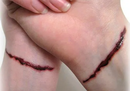 Cum de a face tăiat de Halloween pas cu pas instrucțiunile de machiaj efectua o varietate de moduri (de a face) Cum de a face tăiat de Halloween pas cu pas instrucțiunile de machiaj efectua o varietate de moduri