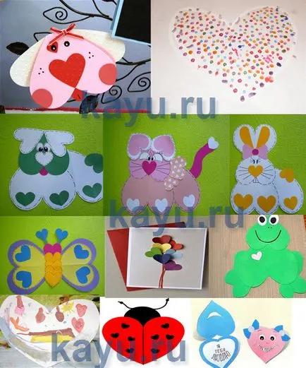 Cum de a face propriile lor mâini Valentines pentru copii sau mâini simplu și frumos Valentine copiilor