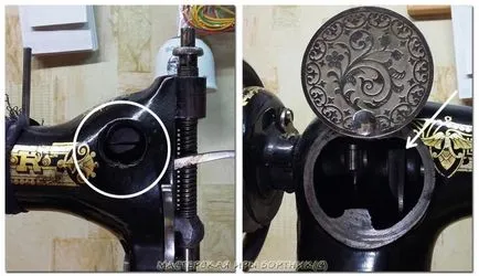 Cum de a lubrifia mașina de cusut vechi (alb Scoateti șurubul) Cum de a lubrifia mașina de cusut vechi