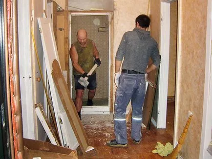 Ca trage în jos (descompun) în peretele plat (& # xd; & # xa, cum să dărâme zidul apartamentului) Cum să ia în jos (descompun) perete în apartament