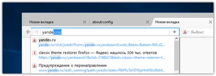 Cum de a elimina „căutare prin“ și „vizita“ din bara de adrese firefox