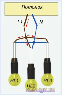 Scheme de conexiuni lustre cu 2, 3, 5 (lămpi electronice pentru începători) Scheme de conexiuni lustre cu 2, 3, 5 lămpi