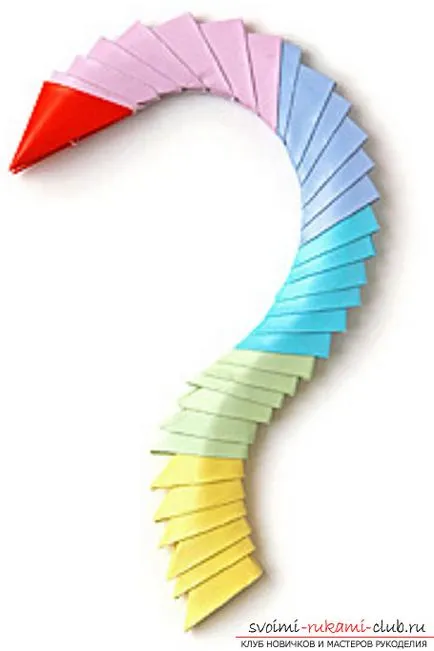Conducerea crearea unui document de modulare lebădă origami pentru incepatori
