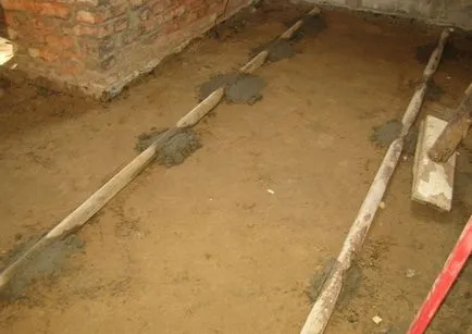 Cum se toarnă șapă turnarea de ciment care să acopere modul de a face rapid propriile mâini, fotografii