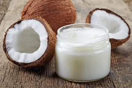 Uleiul de cocos din ridurile de pe fața proprietăților, indicațiile, rețetele măștile (ulei) ulei de nucă de cocos de riduri de pe fata de proprietăți, indicații, rețetele măștile