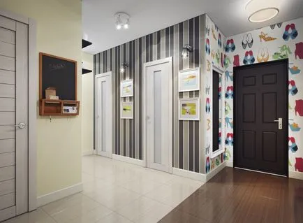 Combinând tapet în hol fotografie idei de design coridor pentru modul în care să combine într-un apartament, puteți