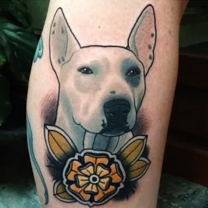 Tatuaje câini (valoare, schițe, fotografii), tattoofotos (tatuaj alb-negru) Tatuaje câini (valoare, schițe, fotografii), tattoofotos