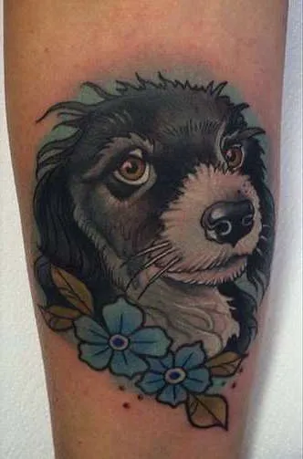 Tatuaje de valoare câine tatuaj, 30 fotografii, schițe