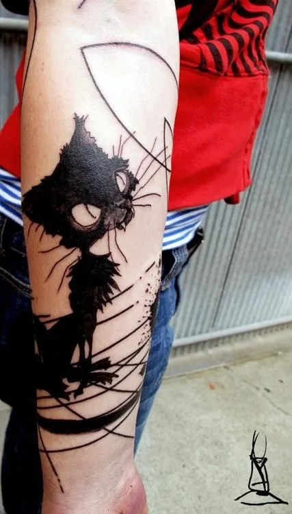 tatuaj Cat pentru femei 100 cele mai frumoase opțiuni pentru a fotografia