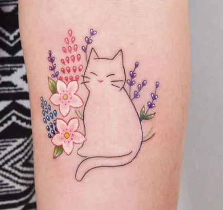 tatuaj Cat pentru femei 100 cele mai frumoase opțiuni pentru a fotografia