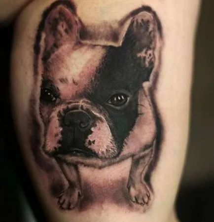Tatuaje de valoare câine tatuaj, 30 fotografii, schițe