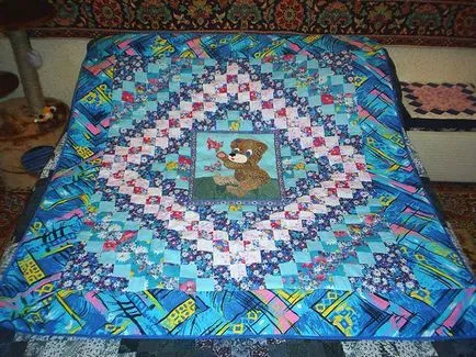 pătură Patchwork cu mâinile sale pentru începători mozaic clasa de master, schema de stil, cum să coase,
